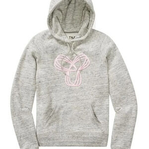 Aritzia Tna Baltic  Embroidered Grey Hoodie